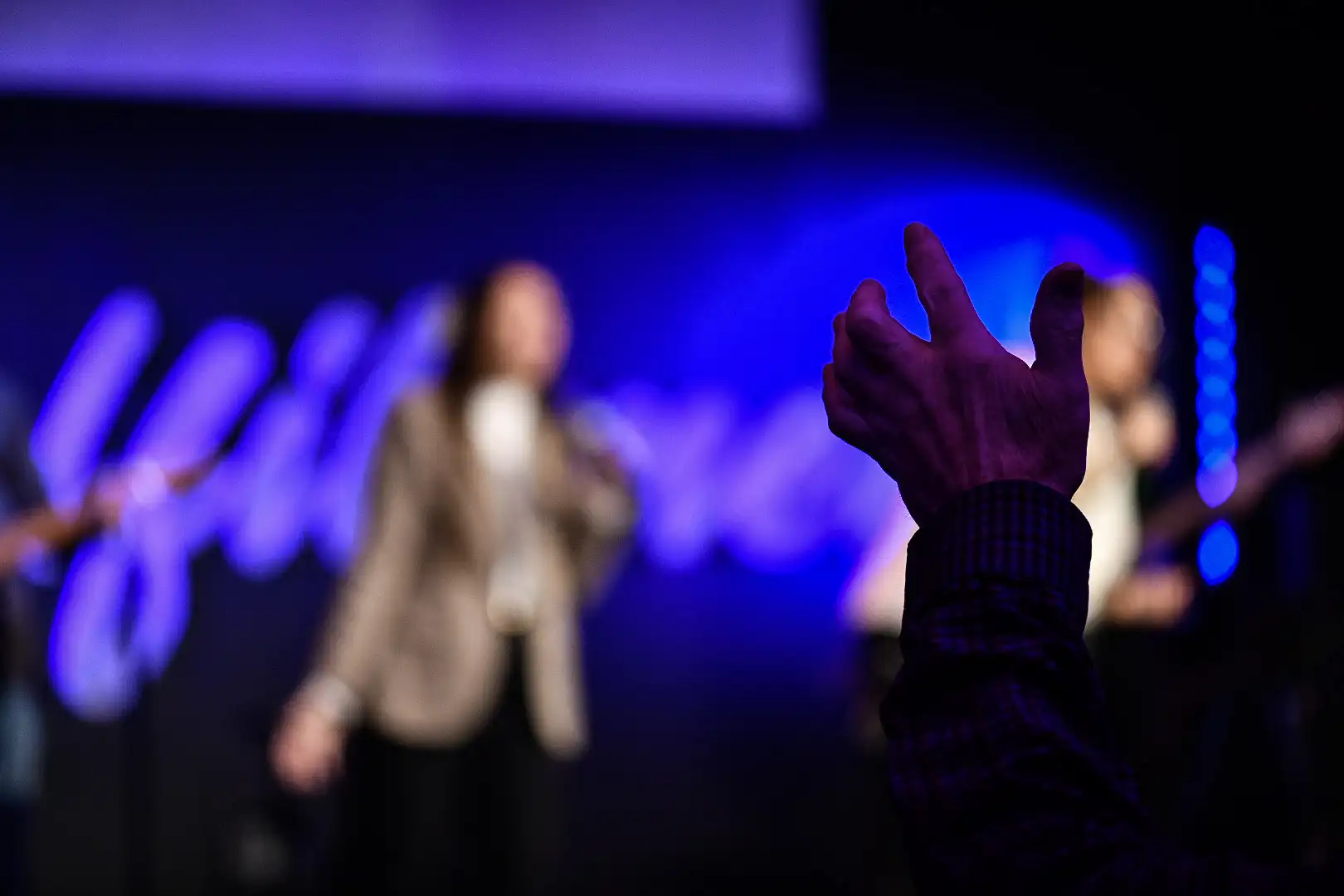 Praising God at Sunday service in Sandpoint ID Praising God at Sunday service in Sandpoint ID